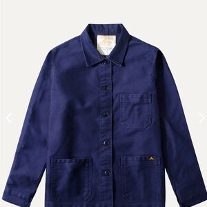 Navy Blue Workwear Chore Jacket - Women